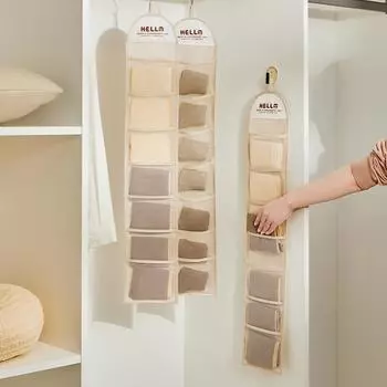 Настенная сумка для хранения, несколько сетчатых карманов, большая вместительная веревка для волос, заколки для волос, носки, сумка для хранения нижнего белья, домашняя общежития, задняя часть