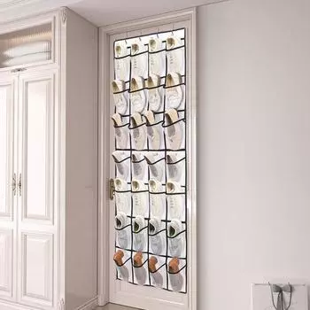 Настенная сумка для хранения вещей за дверью Сумка для обуви в общежитии Сетчатая сумка для хранения Сумка для хранения в шкафу Сумка для обуви с подвесными предметами S белый