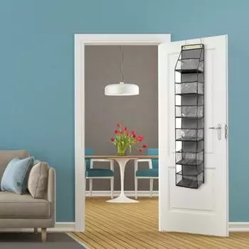 Настенная сумка с несколькими карманами, многослойный нетканый материал, для ключей, солнцезащитных очков, кошельков, аксессуаров для волос, большой емкости, всякой всячины 4Grid белый