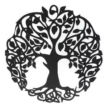 Настенная табличка «Дерево жизни» 11,8-дюймовая металлическая настенная декоративная скульптура для садового искусства для ванной комнаты