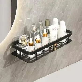 Настенная угловая прямоугольная полка для ванной комнаты, полки для полотенец, настенная полка для душа и шампуня, полка без дрели, штатив для хранения