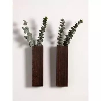 Настенная ваза Деревянная ваза для цветов Бохо Украшения для дома Цветочный горшок Настенное искусство Украшения для комнаты Аксессуары Подарок для гостиной в скандинавском стиле
