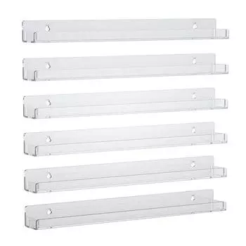 Настенная вешалка для акриловых лаков для ногтей, подставки для прозрачных органайзеров, настенные держатели, украшения для магазинов лаков для ногтей 2PCS