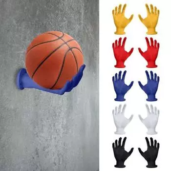 Настенная вешалка для баскетбольного дисплея, многофункциональная левая и правая скульптура, украшение, футбольный спортивный мяч, держатель для гарнитуры, настенная стойка Left Hand белый