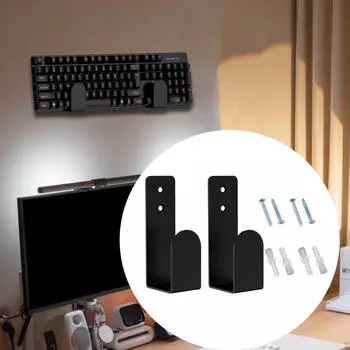 Настенная вешалка для клавиатуры, держатель, стеллаж для хранения, черный органайзер для игр Straight12x6.5x4.7cm