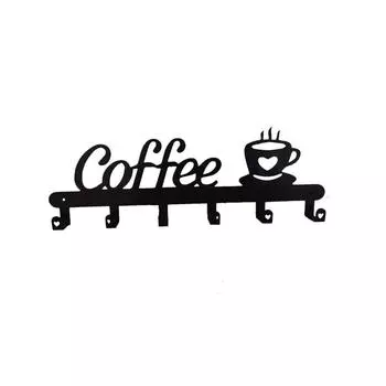 Настенная вешалка для кружек, сменные крючки, симпатичный предварительно просверленный держатель для чашки на кухне, кронштейн для хранения ,without heart