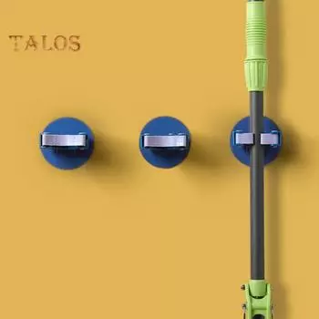 Настенная вешалка для метлы, самоклеящаяся, поддерживает порядок, удобное хранение в ванной комнате, настенная вешалка для метлы, товары для дома белый