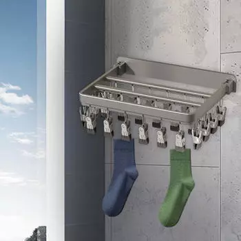 Настенная вешалка для носков, сушилка для белья, вешалка для одежды, стойка