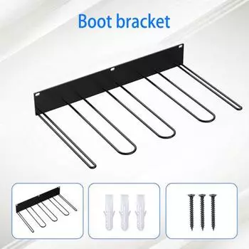 Настенная вешалка для обуви, вешалка для хранения высоких сапог, ковбойских сапог, рабочих сапог, прочный подвесной держатель для сапог для прихожей, гаража, многофункциональный 1pc чёрный