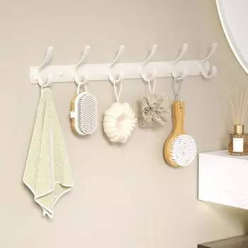 Настенная вешалка для одежды Крючок для хранения Нержавеющая прочная конструкция Сильная несущая способность Простая установка Настенная вешалка для пальто с чёрный