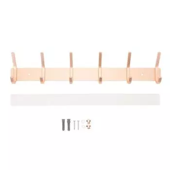Настенная вешалка для одежды с 6 крючками из алюминиевого сплава, нержавеющая вешалка для полотенец для гостиной, спальни, шкафа