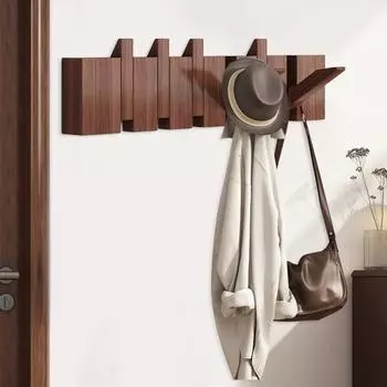 Настенная вешалка для одежды в виде пианино, грузоподъемность 30 фунтов, откидной дизайн ручной работы, прихожая S