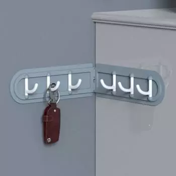 Настенная вешалка для полотенец из АБС-пластика, складной крючок для хранения серый