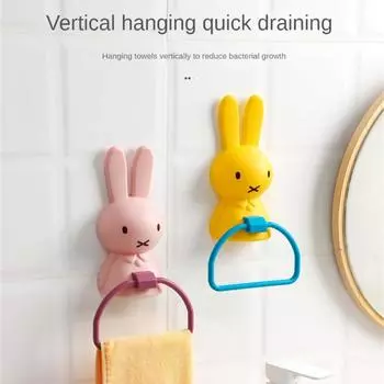 Настенная вешалка для полотенец с рисунком для ванной комнаты, туалета, детского настенного держателя для полотенец, органайзера