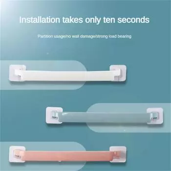 Настенная вешалка для полотенец, высокая грузоподъемность, отсутствие запаха, однополюсная вешалка для мебели и ванной комнаты, прочная вешалка для хранения вещей синий