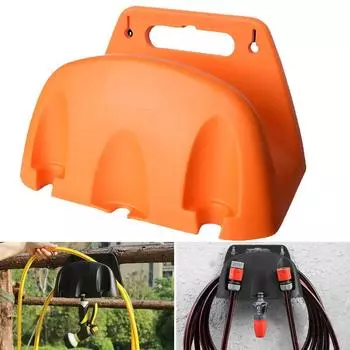 Настенная вешалка для шланга, держатель для шланга для полива, держатель для хранения шлангов, пластиковая труба для мойки автомобилей оранжевый