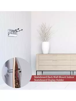 Настенная вешалка для скейтборда, настенное крепление, держатель для хранения скейтборда, прозрачный держатель для хранения скейтборда, стойка из акрила для любителей скейтборда чистый
