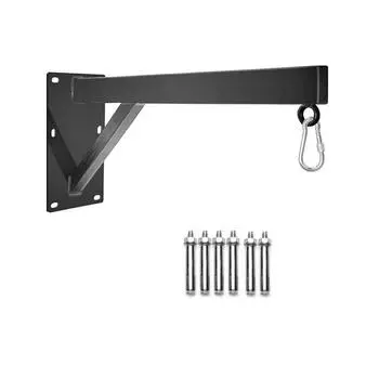 Настенная вешалка для тяжелой сумки Сверхмощная вешалка для боксерской груши для тренировок Кронштейн для мешка для кикбоксинга чёрный