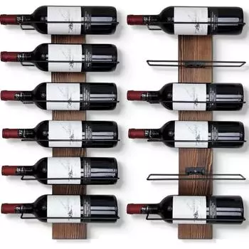 Настенная винная стойка, деревянный держатель для бутылок вина, кухонный бар, органайзер для хранения