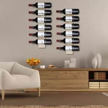 Настенная винная стойка, деревянный держатель для бутылок вина, кухонный бар, органайзер для хранения