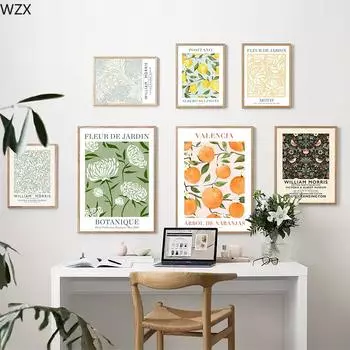 Настенная живопись на холсте Уильям Моррис Фрукты Листья и принты Настенные картины для гостиной Салон Клуб Декор Скандинавские постеры 21x30cm No Framed