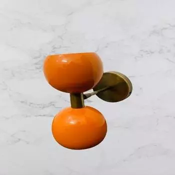 Настенное бра Diabolo из металла и латуни, латунный настенный светильник в стиле Stilnovo, светильники для туалетного столика, освещение для спальни 24.13 cm оранжевый