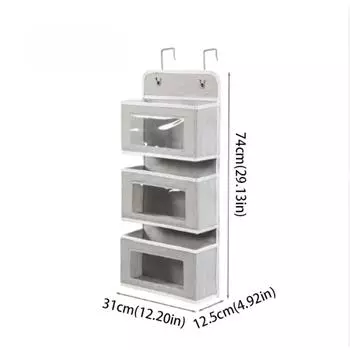 Настенное хранение Подвесная сумка Простой стиль Многослойное хранение Стиль прихожей 3 Layers