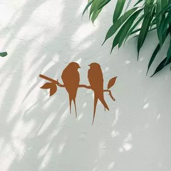 Настенное искусство из металла «Птица-ветка» — украсьте свое пространство этим произведением искусства. Прекрасно подходит для общежитий, ресторанов, спален и дома.. Акцент на стене светло-серый