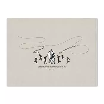 Настенное искусство «Пусть дети приходят ко мне» с цитатами, библейские стихи, холст, живопись, Писания Иисуса, настенный постер для детской комнаты, холст, постер 21x30cm No Frame