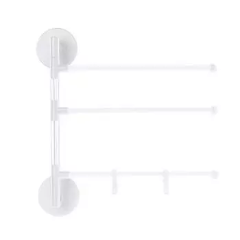 Настенное крепление без клея, держатель для полотенец для ванной, вешалка, полка, органайзер 5 Layer зелёный