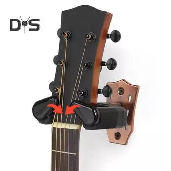 Настенное крепление для гитары с винтами, автоматический замок Gravities, электроакустическая фолк-гитара, бас-гитара, укулеле, настенный крючок, держатель, подставка, аксессуары для гитары чёрный