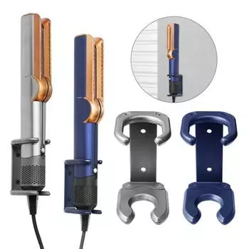 Настенное крепление для выпрямителя волос Dyson Airstrait HT01, компактный прочный металлический утюжок для выпрямления волос, настенный кронштейн-органайзер серый