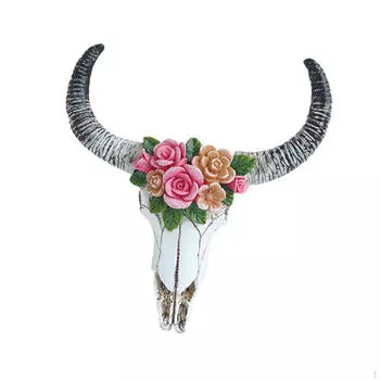 Настенное крепление головы животного, художественная статуя, скульптура ручной работы, 3D деревенский декор, фигурки, украшение для