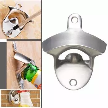 Настенное крепление из нержавеющей стали для бара, вина, пива, газировки, стеклянная крышка, инструмент для открывания бутылок