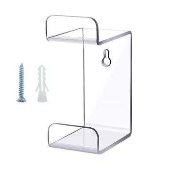 Настенное крепление контроллера Стойка видеоигр Ручка Кронштейн для наушников Holer Совместим с PS3 / PS4 / PS5 прозрачный