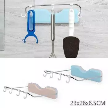 Настенный крючок, вешалка, кухонная полка для хранения, регулируемые крючки для хранения зелёный