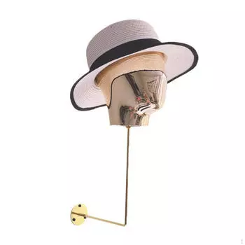 Настенное крепление манекена, подвесной парик, подставка для шляпы, манекен для головного убора gold