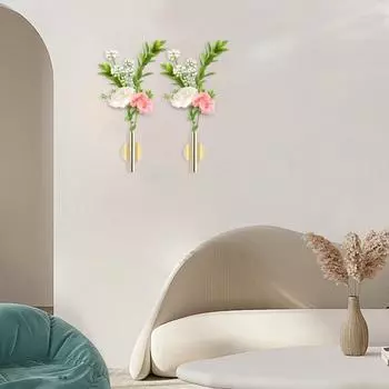 Настенное крепление металлическая трубка для цветов самоклеящаяся без сверления круглая сердечко любовь настоящий сухоцвет дисплей Round розового золота