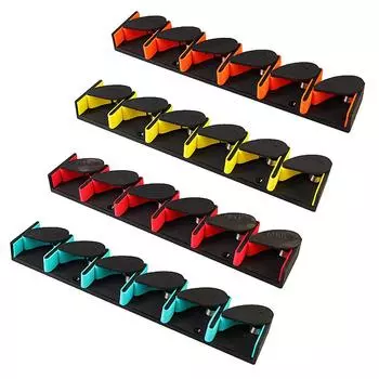 Настенное крепление Стойка для удочки Стойка для 6 удочек Вертикальная удочка Прочная экономия места Простая установка Держатель удочки к рыболовным аксессуарам оранжевый