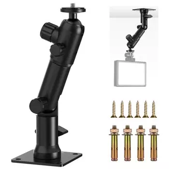 Настенное потолочное крепление NEEWER с двойными шариковыми винтами для фотостудии, настенное крепление для кольцевой видеовспышки Speedlight, максимальная нагрузка 2 кг, основание 2,2 дюйма, 360°/1/4 дюйма