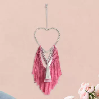 Настенное украшение ручной работы в стиле бохо-шик — уникальное украшение комнаты розовый