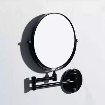 Настенное зеркало для макияжа, 3-кратное увеличение, поворот на 360 градусов, выдвижной складной кронштейн для ванной комнаты серебряный