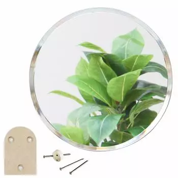 Настенное зеркало для входа в туалет, круглое, 40 x 40 см, настенная наклейка, дизайн, кристалл, круглый [Зеркало в аренду]