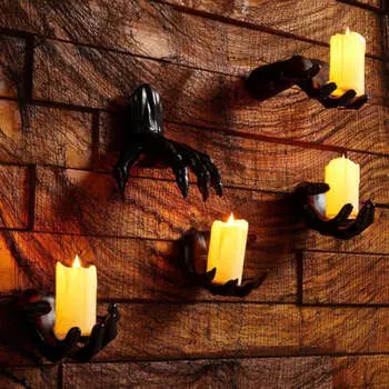 Настенное жуткое призрачное украшение в виде руки, готическая подвесная настенная скульптура, ужасные руки для настенных украшений в помещении и на открытом воздухе