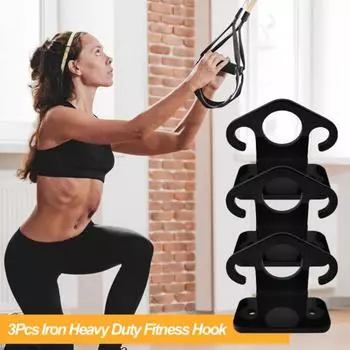 Настенные анкеры с эспандером и винтами Прочная несущая способность Нержавеющий Высокая прочность Простота установки Анкеры для настенного крепления для тренировок Крючки для лент чёрный