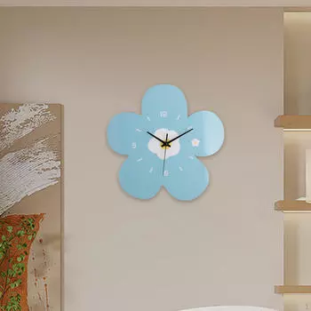 Настенные часы Бесшумные Креативные Простые Подвесные Цветочные Формы для Бара Школы Семьи