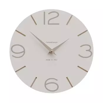Настенные часы CalleaDesign SMILE Linen Dove Grey