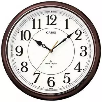 Настенные часы CASIO волноприемник темно-коричневые IQ1051NJ5JF с функцией автоматического радиоприема