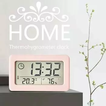 Настенные часы цифровые настенные светодиодные 12/24 часовые температура и влажность мини-украшения для прикроватного столика портативный термометр гигрометр