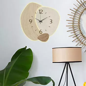 Настенные часы декоративные 3 регулируемые подсветки простые винтажные украшения орнамент для Style C